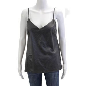 Malibu Road Women V-Neck Basic Camisole Dark Gray Modal Spandex Size 1
